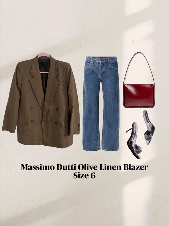 Massimo Dutti Jackets & Blazers - Massimo Dutti Brown Linen Blazer